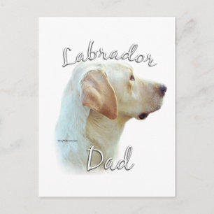 Cartão Postal Labrador Retriever (amarelo) Pai 2