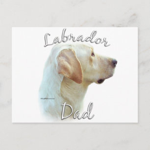 Cartão Postal Labrador Retriever (amarelo) Pai 2