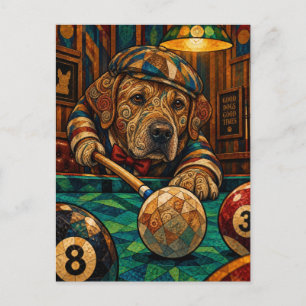 Cartão Postal Labrador Retriever, Mosaico Geométrico