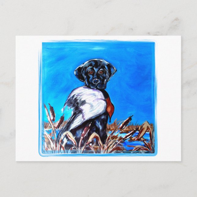 CARTÃO POSTAL LABRADOR RETRIEVER PRETO (Frente)
