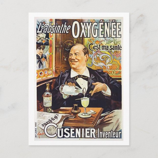 Cartão Postal L'Absinthe Cusenier (Frente)