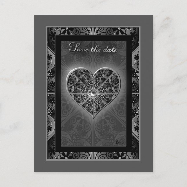 Cartão Postal Lace preto cerâmico (Frente)