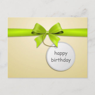 Cartão postal laço de aniversário feliz