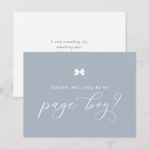 Cartão Postal Laço de Fita Azul Empoeirado Você Será Meu Menino 