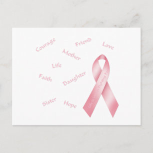 Cartão Postal Laço Rosa