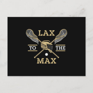 Cartão Postal Lacrosse Player Lax To Max Stick Funny Gift