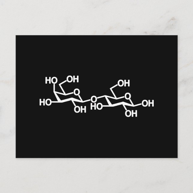 Cartão Postal Lactose Estrutura Do Leite (Frente)