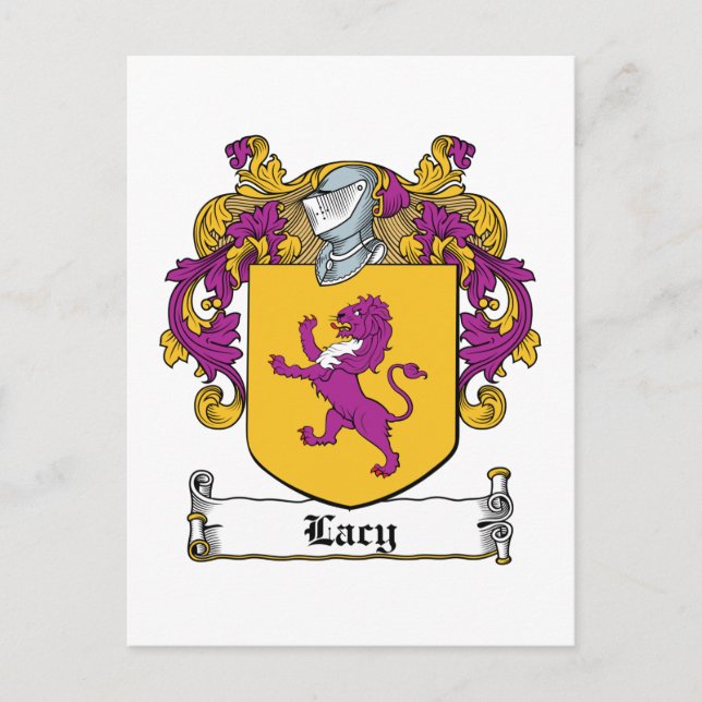 Cartão Postal Lacy Family Crest (Frente)