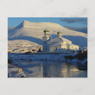 Cartão Postal Lado sul da Igreja Ortodoxa Russa, Islã Unalaska