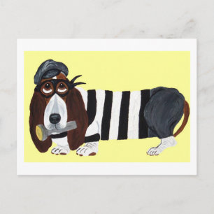 Cartão Postal Ladrão Basset Hound