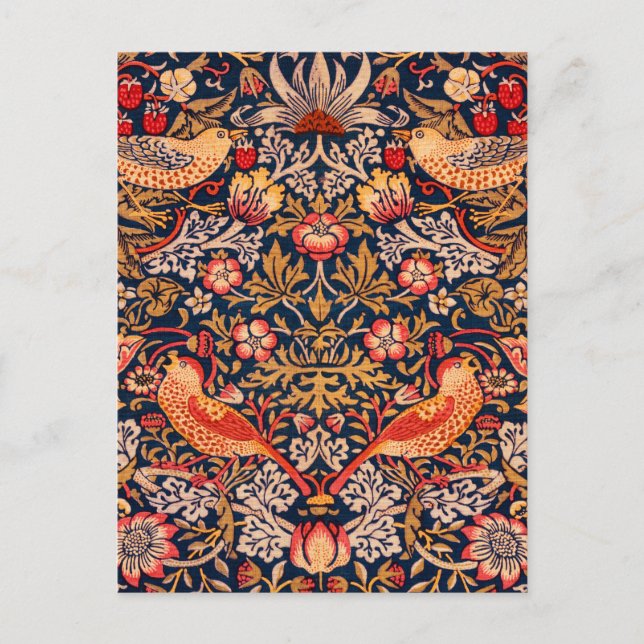 Cartão Postal Ladrão de Morango por William Morris (Frente)