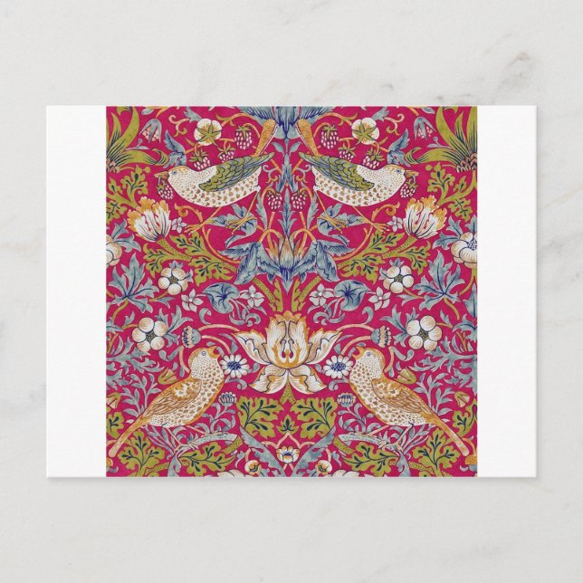 Cartão Postal Ladrão de Morango, William Morris (Frente)