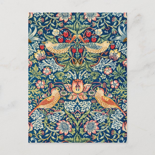 Cartão Postal Ladrão de Morango, William Morris (Frente)