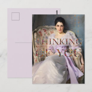 Cartão Postal Lady Agnew do Lochnaw 1864 Pensando em você