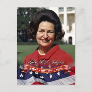 Cartão Postal Lady Bird Johnson, Primeira-dama dos EUA