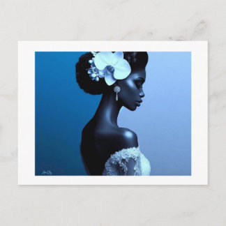 Cartão Postal Lady Blue Postcard