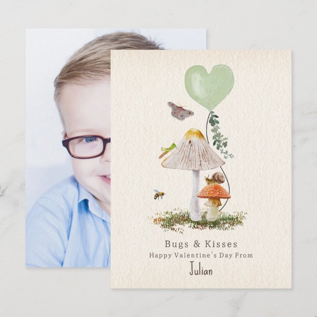 Cartão Postal Lady Bugs & Kisses Snail Classroom Fotografia do N (Frente/Verso)