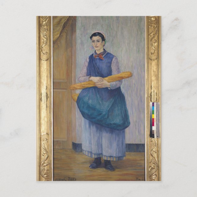 Cartão Postal Lady Carregando Bread, 1889 (Frente)