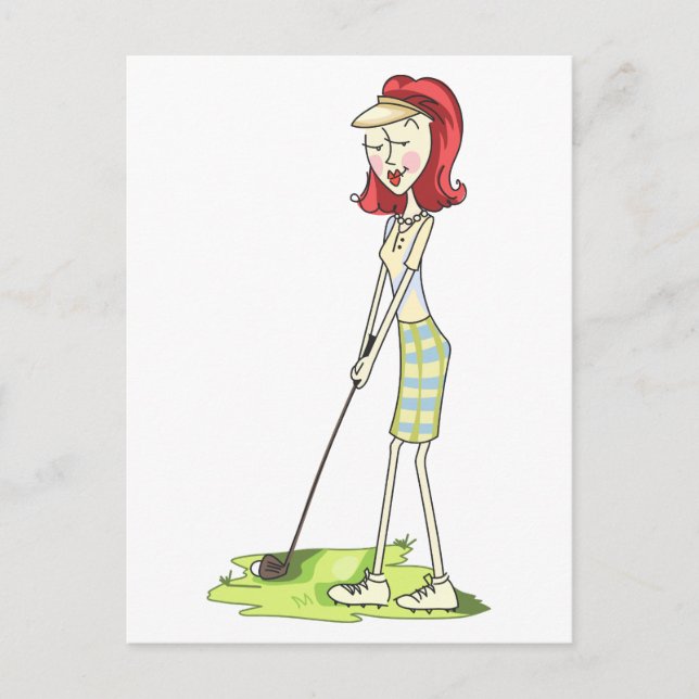 Cartão Postal Lady Golfer (Frente)