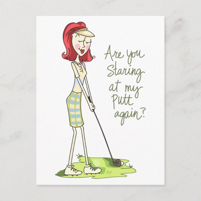 Cartão Postal Lady Golfer (Frente)