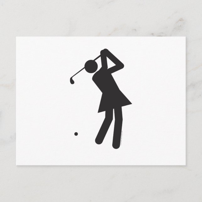 Cartão Postal Lady-golfer-T (Frente)