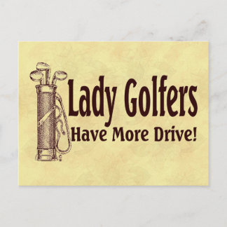 Cartão Postal Lady Golfers