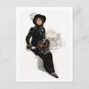 Cartão Postal Lady in Black