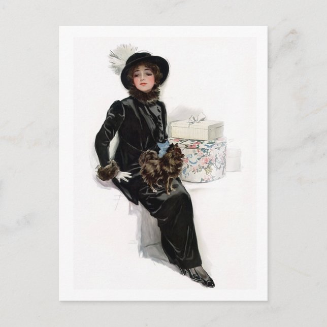 Cartão Postal Lady in Black (Frente)