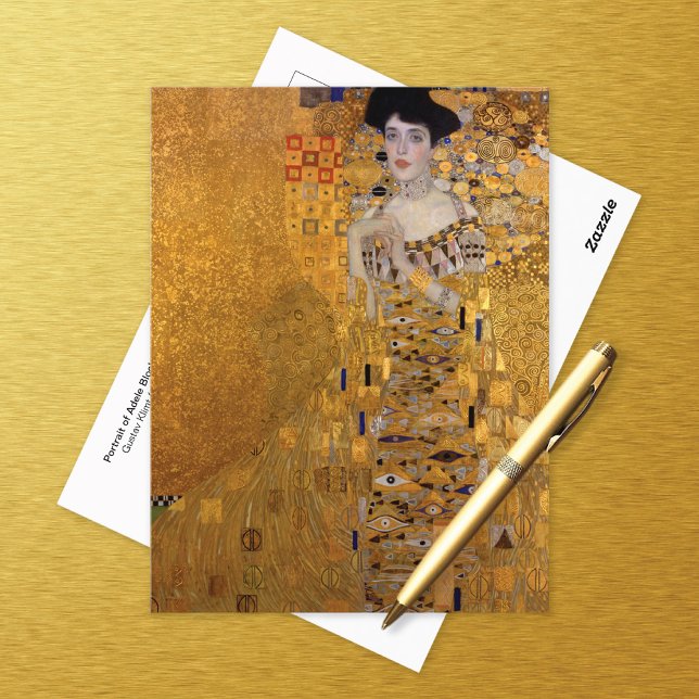 Cartão Postal Lady in Dourado Adele Gustav Klimt (Criador carregado)