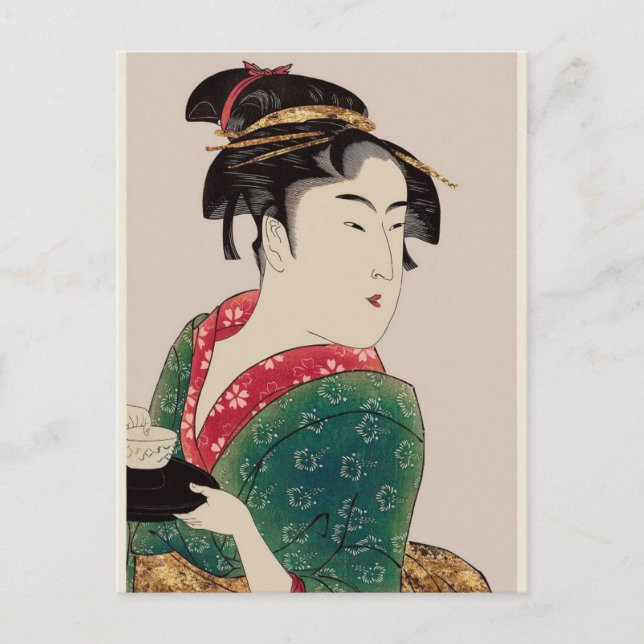 Cartão Postal Lady Japonesa, (Frente)