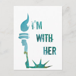 Cartão Postal Lady Liberty, estou com seu cartão-postal de prote