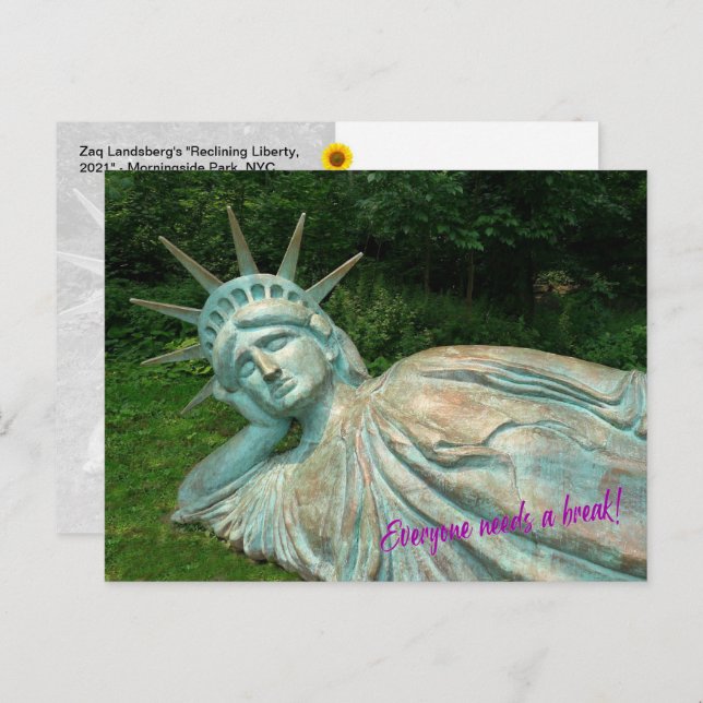 Cartão Postal Lady Liberty faz uma pausa - Cartaz H (Frente/Verso)