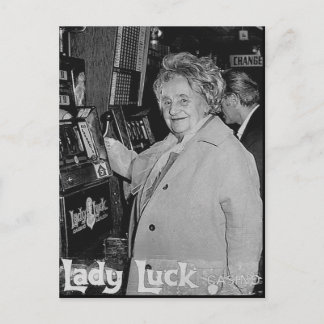 Cartão Postal Lady Luck