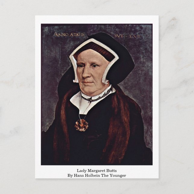 Cartão Postal Lady Margaret Bumbuns Por Hans Holbein The Younger (Frente)