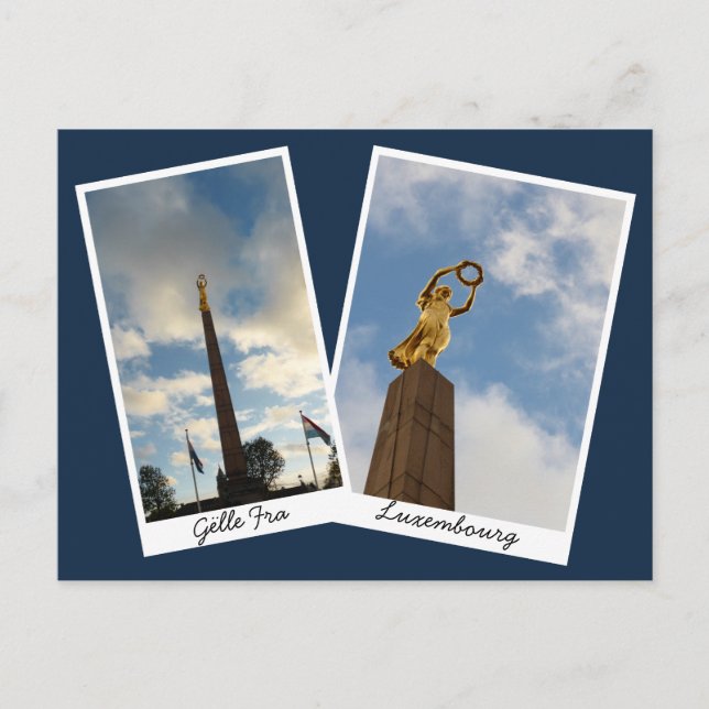 Cartão Postal Lady Ouro do Luxemburgo (Frente)