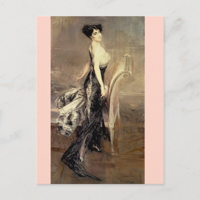 Cartão Postal Lady Portrait - Boldini (Frente)