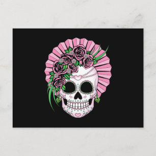 Cartão Postal Lady Sugar Skull