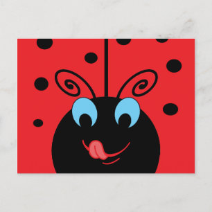 Cartão Postal Ladybug