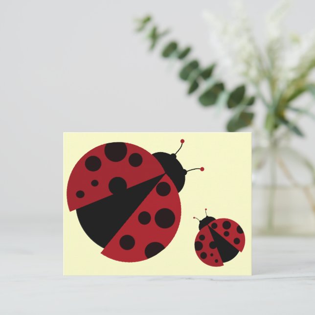 Cartão Postal Ladybug (Em pé/Frente)