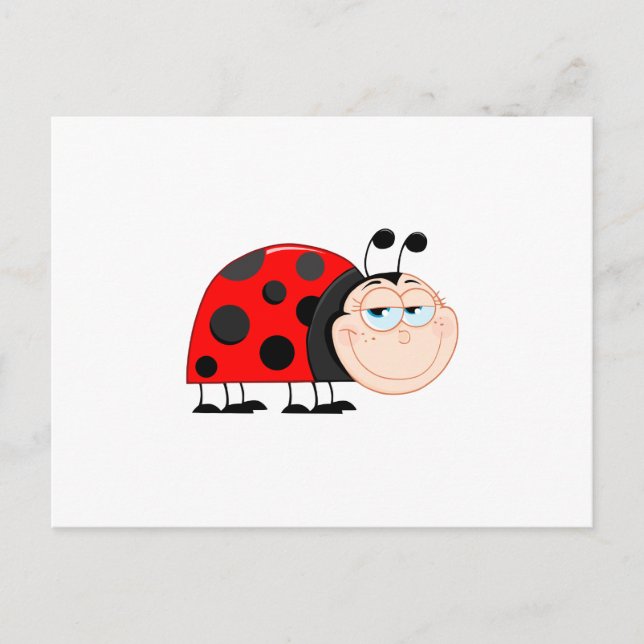 Cartão Postal Ladybug Ladybugs Inseto Insetos Insetos Engraçados (Frente)