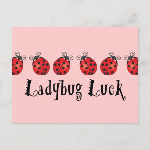 Cartão Postal Ladybug Luck
