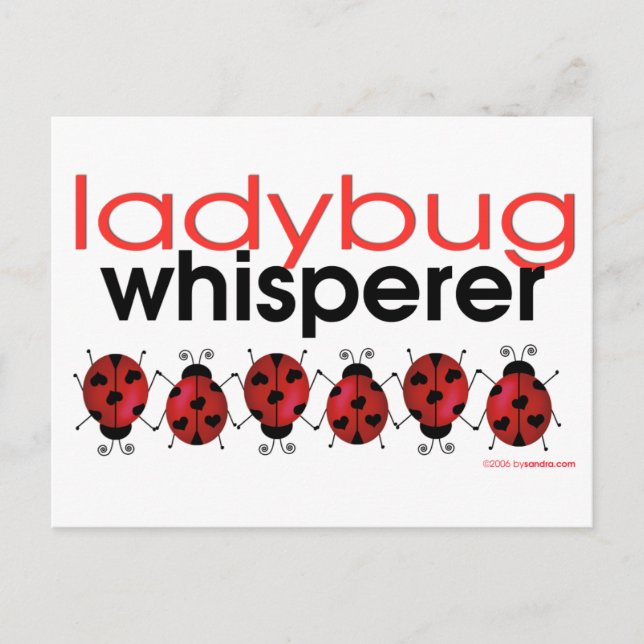Cartão Postal Ladybug Whisperer (Frente)