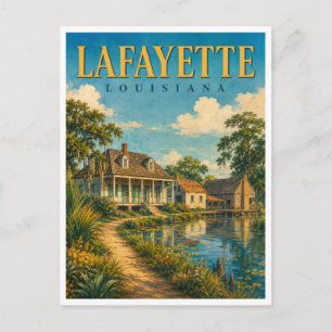Cartão Postal Lafayette Louisiana Vermilionville GeoSaga