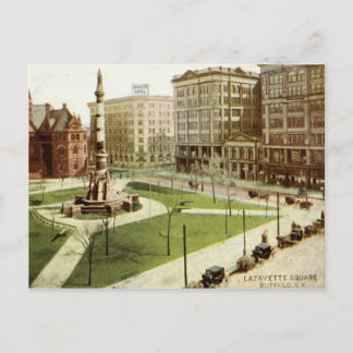 Cartão Postal Lafayette Square Buffalo NY 1915