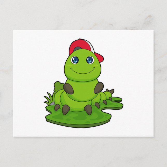 Cartão Postal Lagarta com Chapéu (Frente)