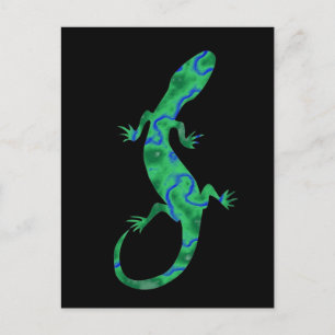 Cartão Postal Lagartixa Verde