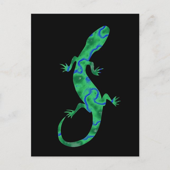 Cartão Postal Lagartixa Verde (Frente)