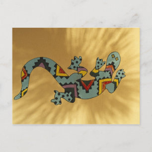 Cartão Postal Lagarto geco pintado na parede, Tucson, Arizona,