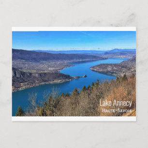 Cartão Postal Lago Annecy, Haute-Savoie, Alpes Franceses