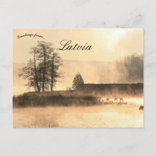 Cartão Postal Lago Araisi Letônia